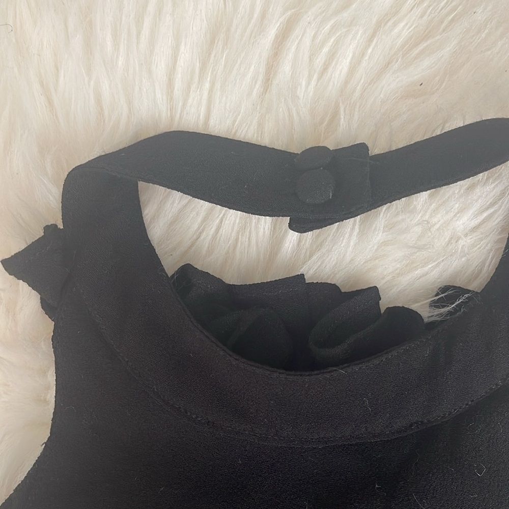For Love & Lemons Black Ruffle Halter Top, Size XS - Picture 3 of 5